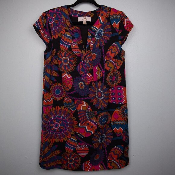 JB by Julie Brown Psychedelic Floral mini shift dress-6 - Picture 1 of 4